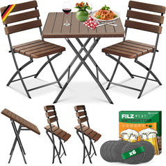 KESSER® Bistroset 2 Persoons - Tuinstoelen - Tuinset - Bruin