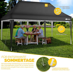 Tillvex® Partytent - 3x6m - Paviljoen - Easy Up - Antraciet