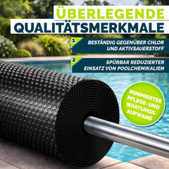Zwembad Afdekzeil - Rond - Solarzeil - 400 cm - Zwart - Tillvex®