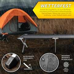 Veldbed - 1 Persoons - Kampeerbed - Stretcher - Grijs - TRESKO®