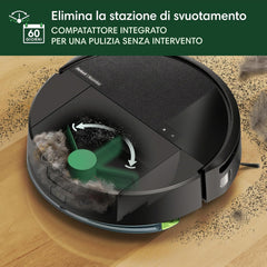 iRobot Roomba® 205 DustCompactor Combo Robotstofuiger met Dweilfunctie - Vuilcompactor - Zonder zak - 7000Pa - ClearView LiDAR - Schoonmaak- en vermijdzones - 4 Zuigniveaus - Objectdetectie •