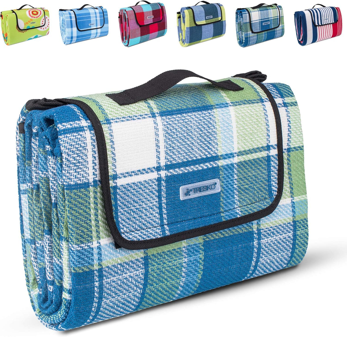 TRESKO® Picknickkleed - Waterdicht - 195x150cm - Wasbaar - Blauw