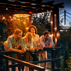 Infrarood Verwarming - Terrasverwarmer - Elektrisch - Heater - Zwart - TRESKO®