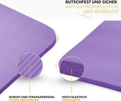 Yoga mat - Fitness mat - Sport mat - Anti slip - Extra dik - Paars