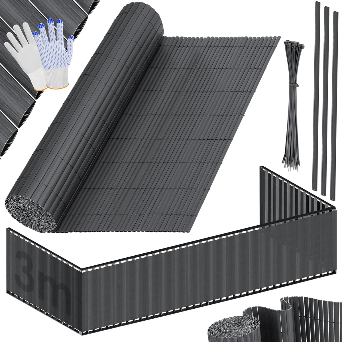 KESSER® Balkonscherm - Zichtdoek - Balkondoek - 160x300cm