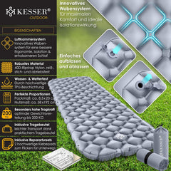 KESSER® Camping matras isomat opblaasbare luchtmatras campingmat, incl. draagtas outdoor ultralichte opvouwbare slaapmat [met reparatieset] belastbaarheid: 200 kg