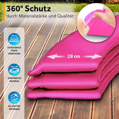 Kiduku Randafdekking voor de trampoline, diameter 366 cm, scheurvast, 100 procent uv-bestendig, veerafdekking, randbescherming, roze