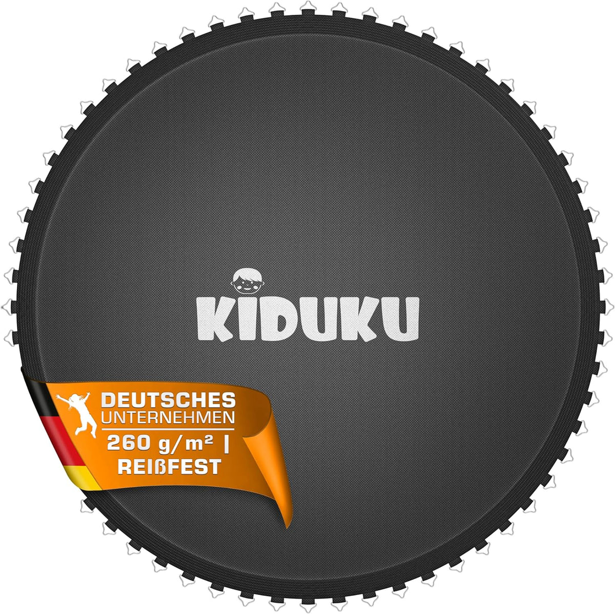 Springmat - Springdoek - Trampoline - 305cm/72 oogjes - Zwart - KIDUKU