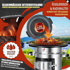 KESSER® Grillplaat voor raketoven, bbq van gietijzer