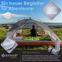 KESSER® Camping matras isomat opblaasbare luchtmatras campingmat, incl. draagtas outdoor ultralichte opvouwbare slaapmat [met reparatieset] belastbaarheid: 200 kg