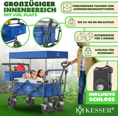 KESSER® Bolderkar - Opvouwbaar - Bolderwagen - Blauw