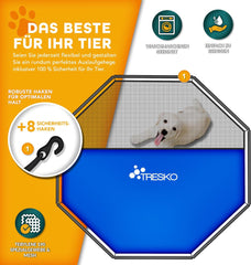 TRESKO® Puppyren - Hondenren - 60cm hoog - Zwart