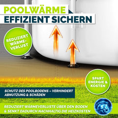 tillvex® Vloerbeschermingsmat voor zwembad, 8 stuks, 62,5 x 62,5 cm, onderlegmat, 1 cm dik, voor zwembad, kinderbad, whirlpool, zwembadmat, vloermat, outdoor, zwembadonderlaag, vloerbescherming