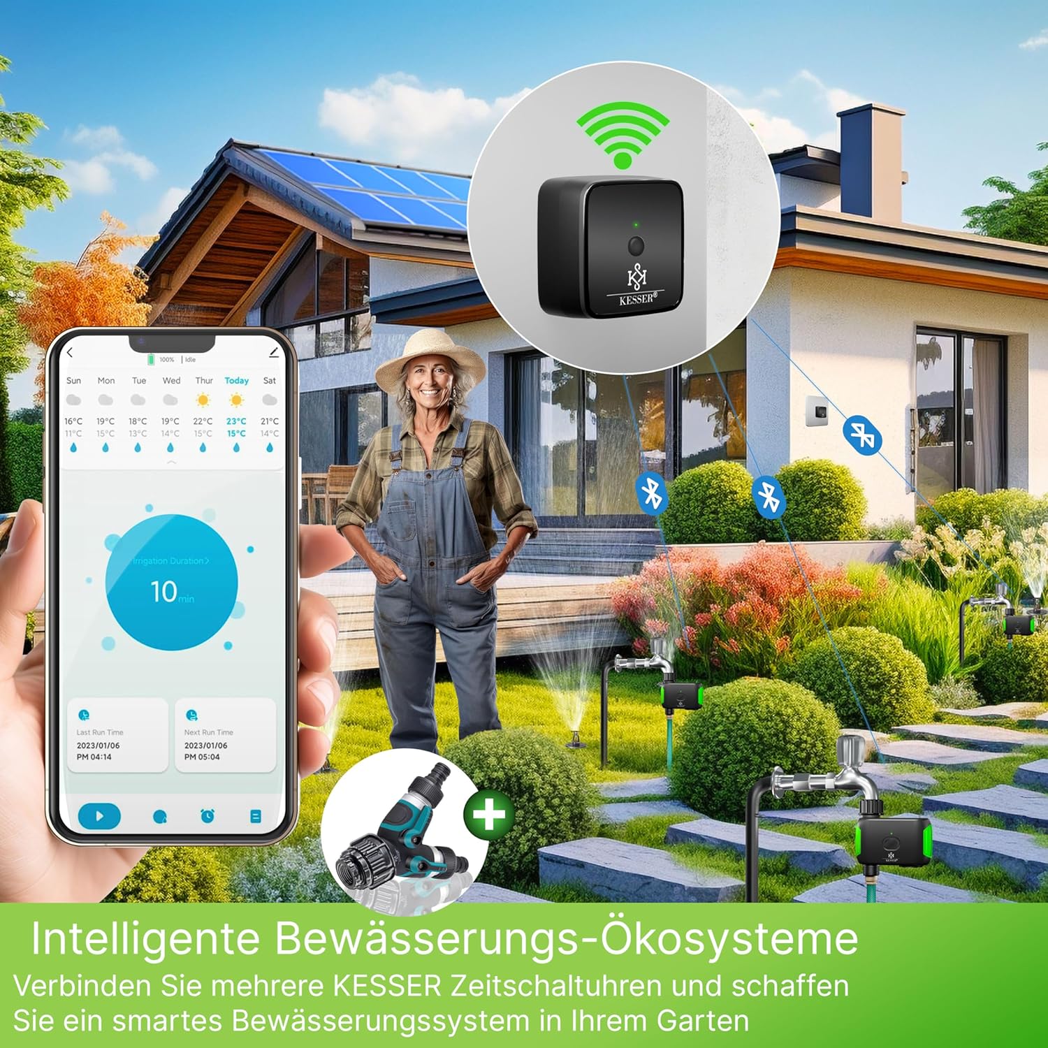 KESSER® Irrigatiebesturing - Irrigatiesysteem - Zwart •