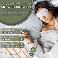 sinnlein Dubbel warmteonderbed, 160 x 140 cm, met automatische uitschakeling en 2 temperatuurzones, elektrische deken met 3 temperatuurniveaus, warmteonderdeken voor bed, warmtedeken van zacht vlies