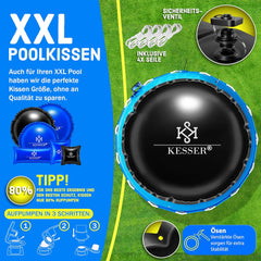 KESSER® Zwembadkussen - 400cm - Zwembadafdekking - Waterdicht - Zwart