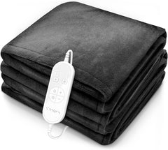 Elektrische deken - Warmtedeken - 1 persoons - 180x130 cm - Antraciet - Sinnlein®