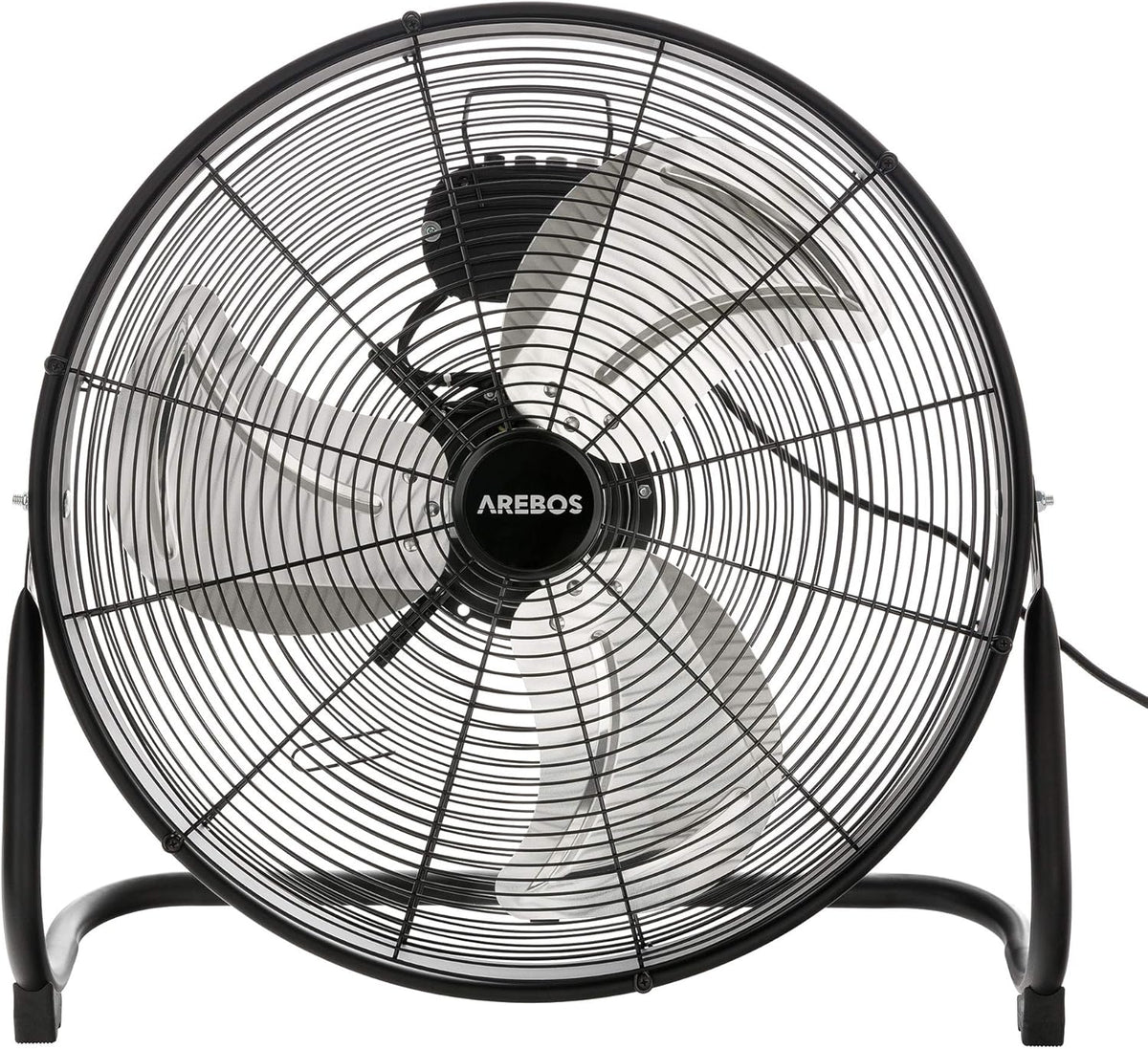 Vloerventilator - 50 cm - Industriele ventilator - Zwart - Arebos