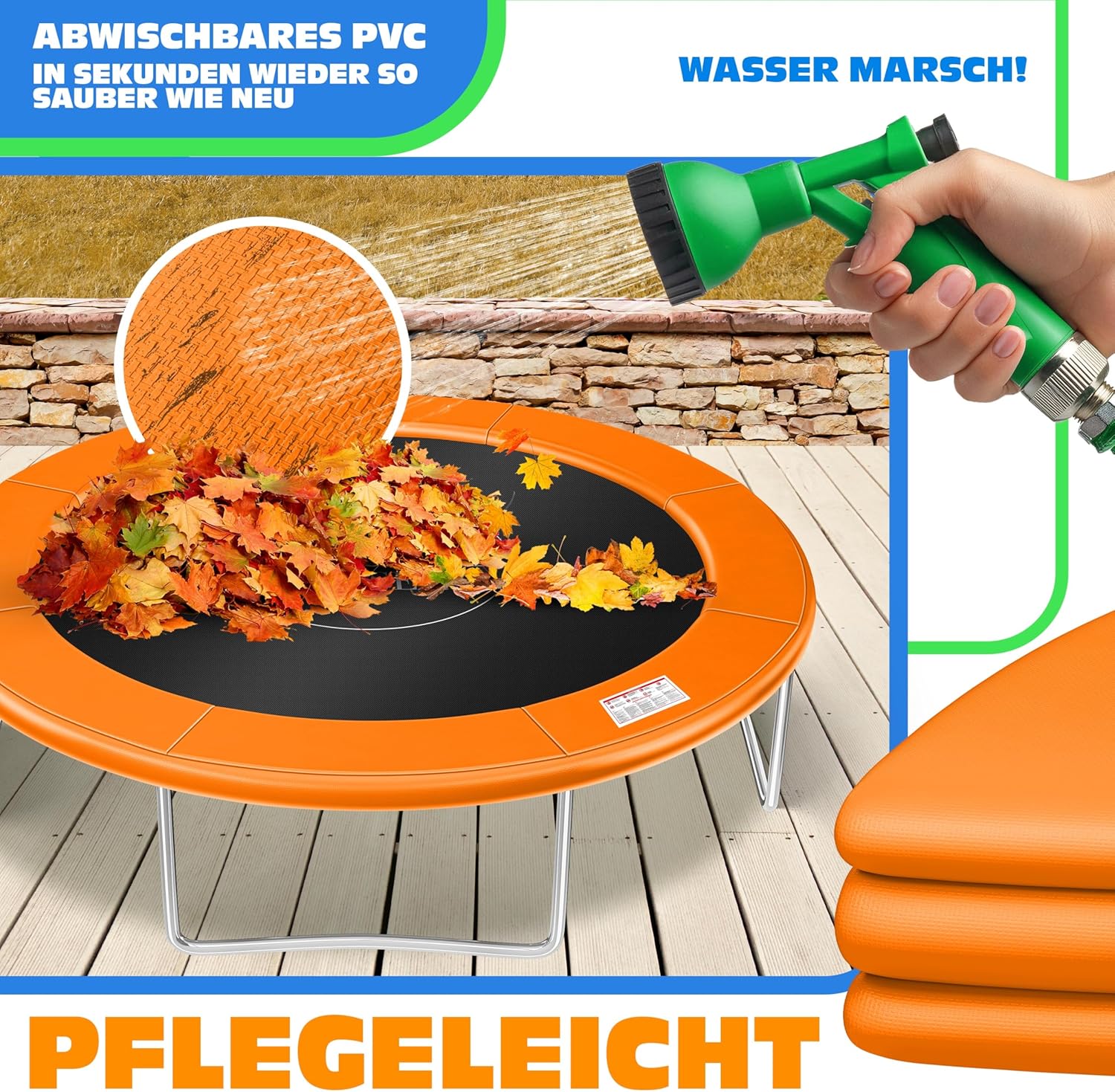 KESSER® Trampoline Randafdekking - Rand - Ø366cm - Oranje