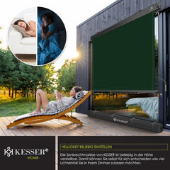 KESSER® Klemluifel - Balkonluifel - Zonwering - 140x250cm - Zwart