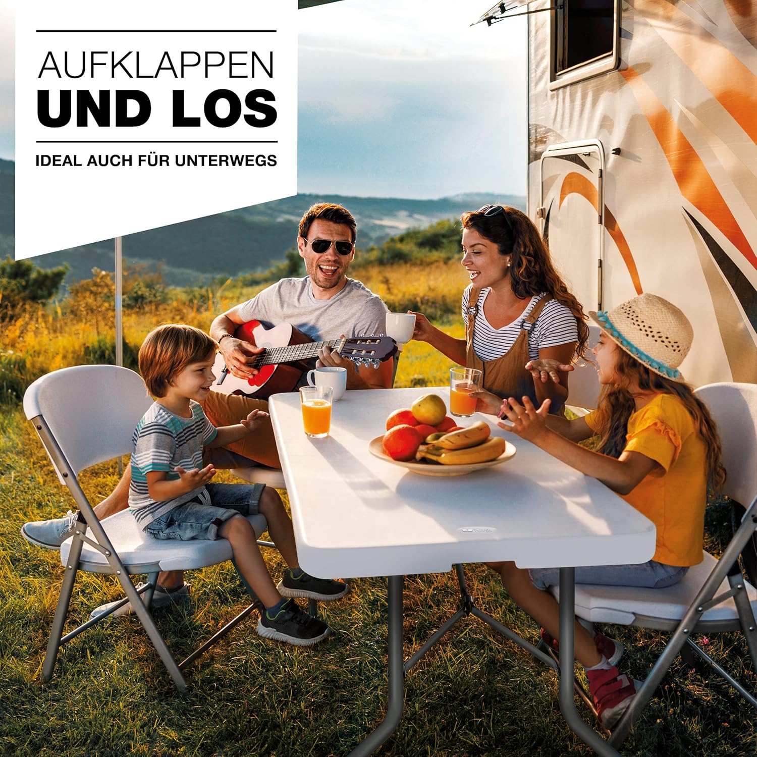 Tillvex® Inklapbare Tafel - Campingtafel - Klaptafel - 180x75cm - Wit