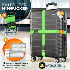 Kofferset - 3 delig - Trolley - Reiskoffer set - Antraciet - Tillvex ®