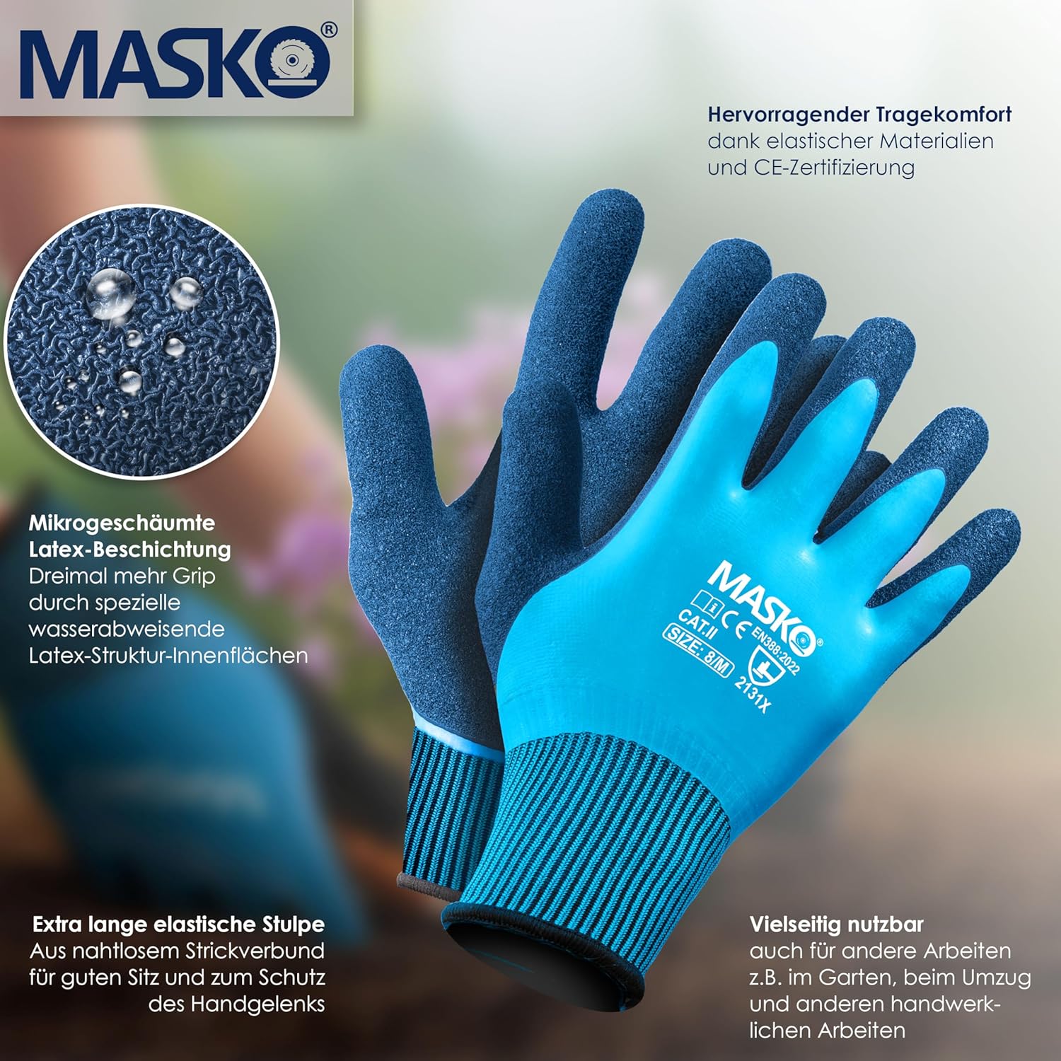 MASKO® Platformwagen, transportwagen, magazijnwagen, inklapbaar, incl. werkhandschoenen, parkeerrem, transporthulp, met 6 veiligheidsogen, 360° zwenkwielen, pakketwagen vouwwagen (rood, 150 kg)