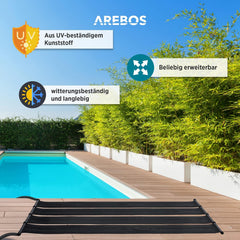 Zwembad verwarming - Solar mat - Set van 2 - 300x66 cm - Zwart - Arebos