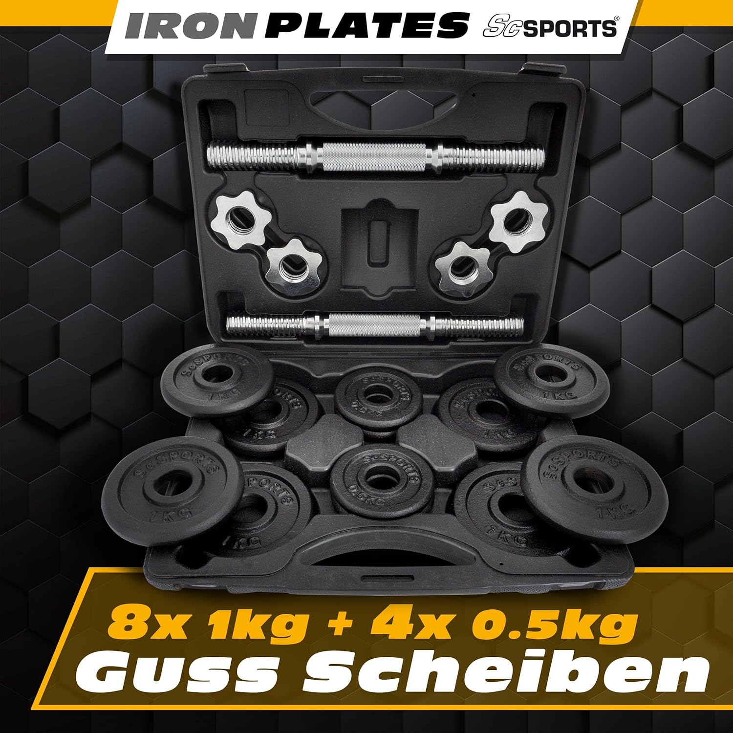 Halterschijven - Halterset- 30 mm - Gietijzer - 15 kg - ScSPORTS®