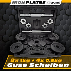 Halterschijven - Halterset- 30 mm - Gietijzer - 15 kg - ScSPORTS®