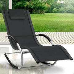 Ligbed - Ligstoel - Zonnebed - Relaxstoel - Antraciet - Tillvex ®