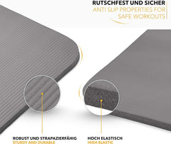 Yoga mat - Fitness mat - Sport mat - Anti slip - Extra dik - Grijs