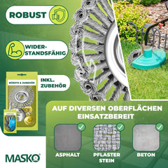 MASKO® Onkruidborstel voor bosmaaier - RVS Borstel