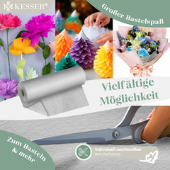 KESSER® Vlies tafelloper - 30cm x 25m - Afwasbaar - Waterafstotend - Grijs