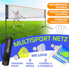 KESSER® Badmintonnet - Tennisnet - Volleybalnet - Verstelbaar - 300CM