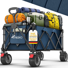 Bolderkar - Opvouwbaar - Bolderwagen  - Blauw - TRESKO®