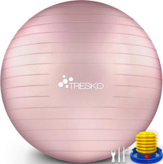 Tresko Fitness bal - Yoga bal - Pilates bal - 65cm - Roze
