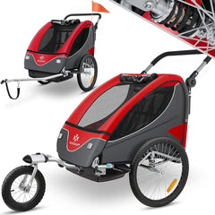 KESSER® Fietsaanhanger met vering - Max. 40kg - Rood