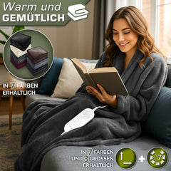 Elektrische deken - Warmtedeken - 2 persoons - 180x200 cm - Antraciet - Sinnlein®