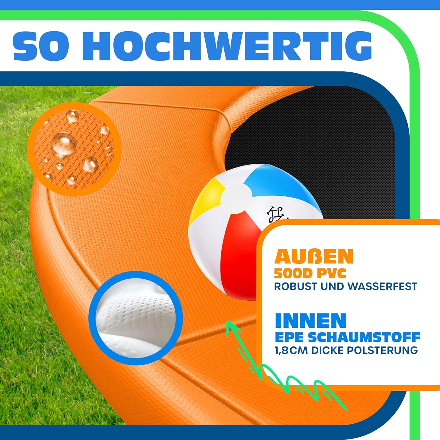 KESSER® Trampoline Randafdekking - Rand - Ø366cm - Oranje