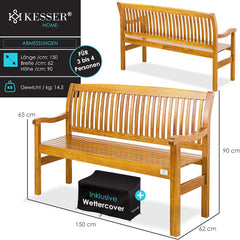 Tuinbank - Weerbestendig - 3-4 personen - 150 cm - Bruin - KESSER