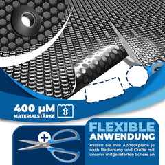 KESSER® Zwembad zonnezeil - Afdekzeil - Ø488cm - Zwart