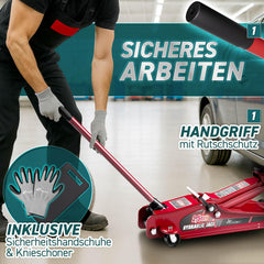 Autokrik - Garagekrik - Hydraulische krik - 2,5 Ton - Rood - TRESKO