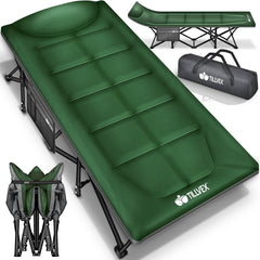 Veldbed - 1 Persoons - Kampeerbed - Stretcher - Groen - Tillvex®
