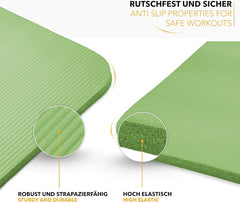 Yogamat - Fitness mat - Sportmat - Yoga mat extra dik - Lichtgroen - TRESKO