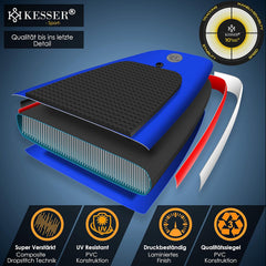 KESSER® Opblaasbaar SUP Board Set Stand Up Paddle Board Premium Surfboard Watersport | 6 inch dik | Complete accessoires | 130 kg