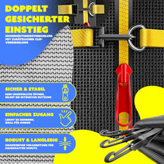 KESSER® Veiligheidsnet Trampoline - Trampolinenet - Ø244cm - Zwart