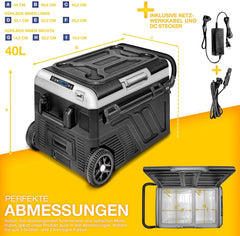 Compressor Koelbox elektrisch - Coolbox - Frigobox - 40L - Zwart •