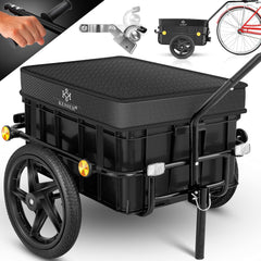 KESSER® Fietsaanhanger - Transportaanhanger - Max. 60kg - Zwart