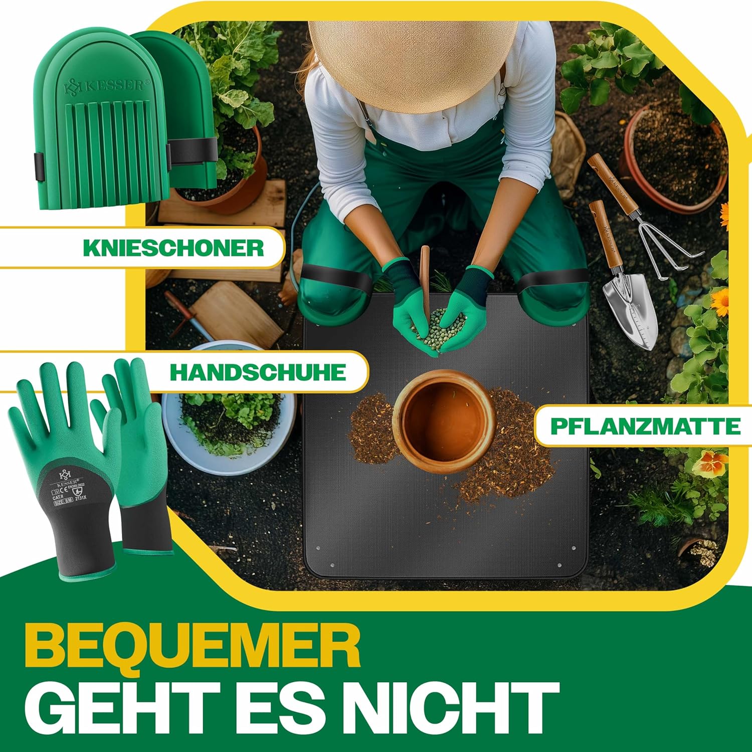 KESSER® Tuingereedschapsset - 10-delig - Blauw